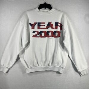 Vintage Y2K Year 2000‎ Graphic Sweatshirt Size Large